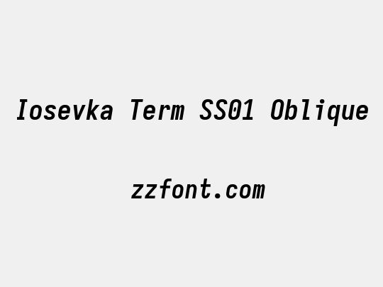 Iosevka Term SS01 Oblique