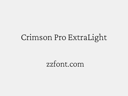 Crimson Pro ExtraLight