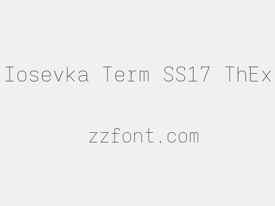 Iosevka Term SS17 ThEx