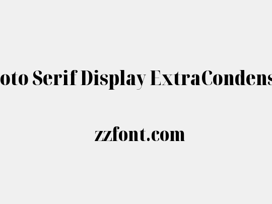 Noto Serif Display ExtraCondensed Black