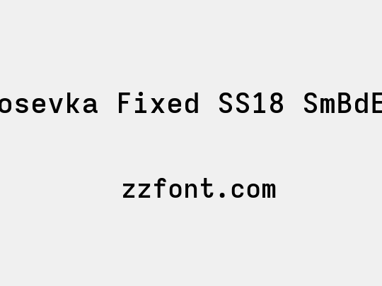 Iosevka Fixed SS18 SmBdEx