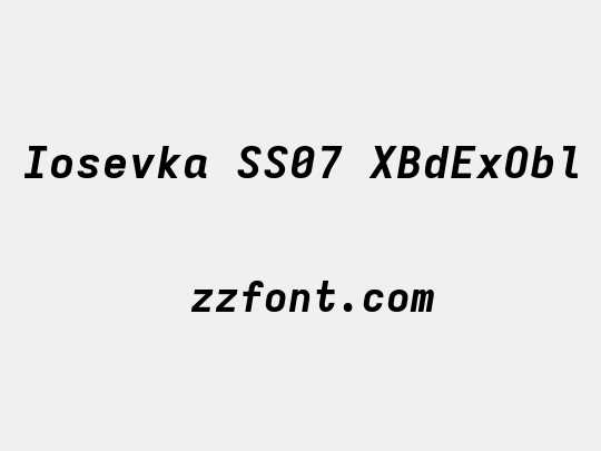 Iosevka SS07 XBdExObl