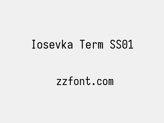 Iosevka Term SS01