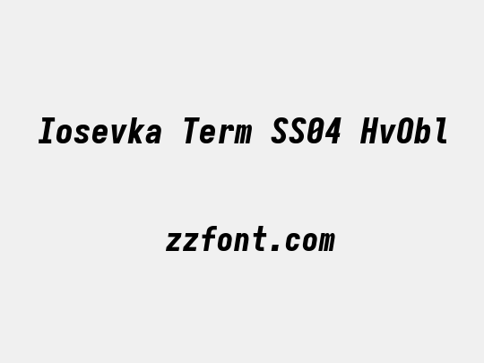 Iosevka Term SS04 HvObl