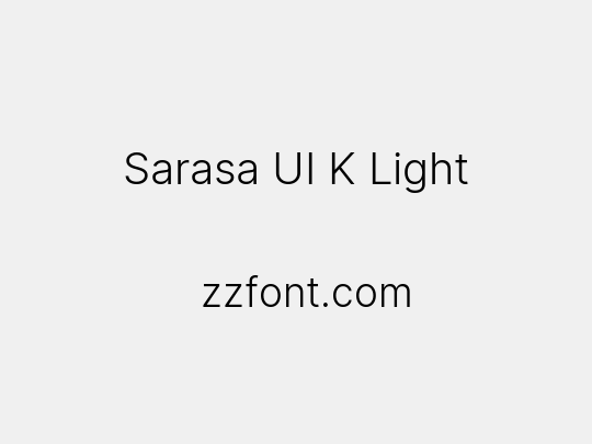 Sarasa UI K Light