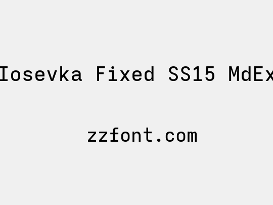 Iosevka Fixed SS15 MdEx
