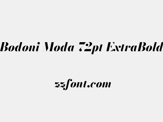 Bodoni Moda 72pt ExtraBold