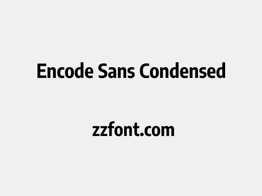 Encode Sans Condensed