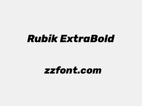 Rubik ExtraBold