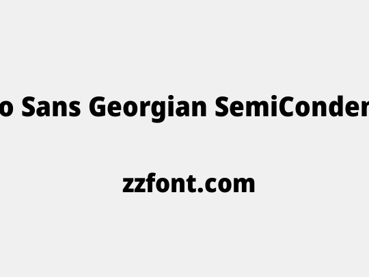 Noto Sans Georgian SemiCondensed Black