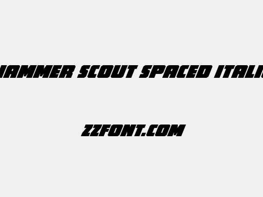Hammer Scout Spaced Italic