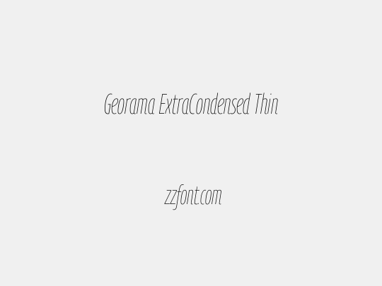 Georama ExtraCondensed Thin