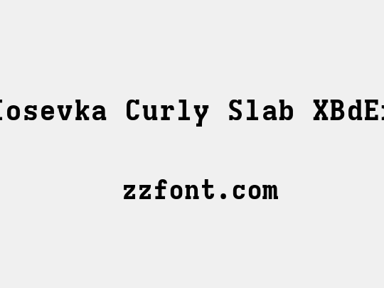 Iosevka Curly Slab XBdEx