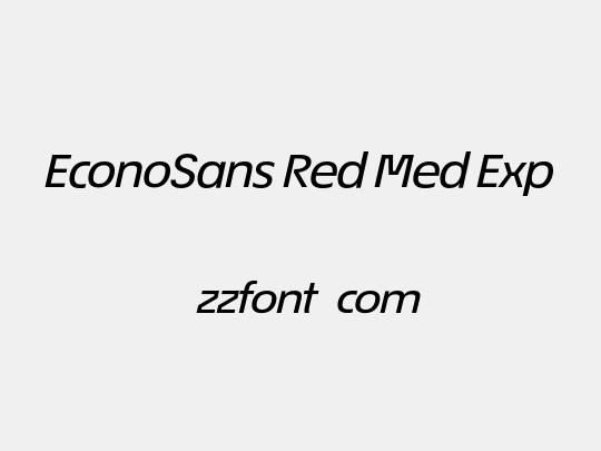 EconoSans Red Med Exp