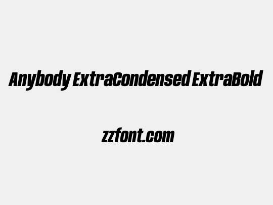 Anybody ExtraCondensed ExtraBold
