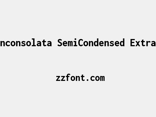 Inconsolata SemiCondensed ExtraBold