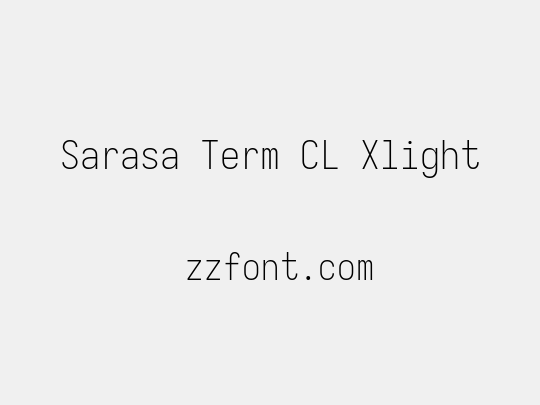 Sarasa Term CL Xlight