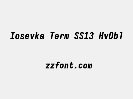 Iosevka Term SS13 HvObl