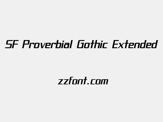 SF Proverbial Gothic Extended