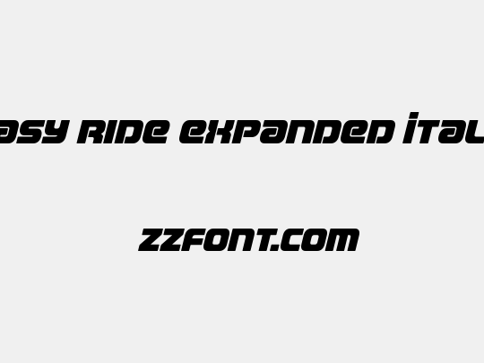 Easy Ride Expanded Italic