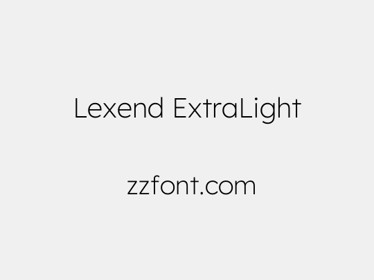 Lexend ExtraLight
