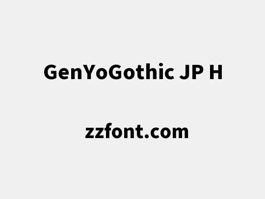 GenYoGothic JP H