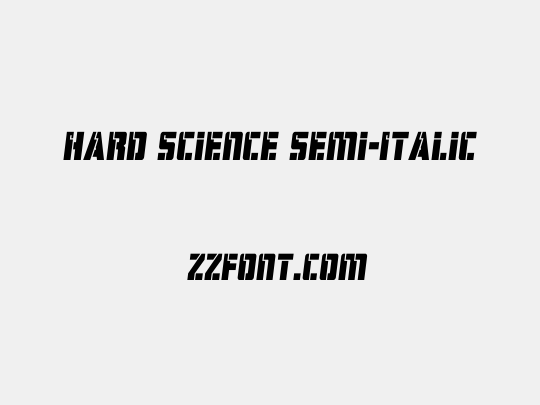 Hard Science Semi-Italic