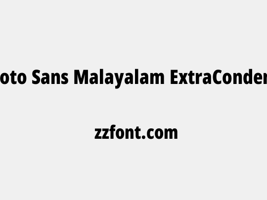Noto Sans Malayalam ExtraCondensed Black