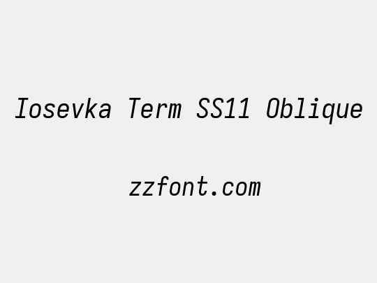 Iosevka Term SS11 Oblique
