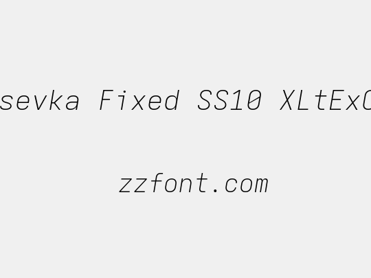 Iosevka Fixed SS10 XLtExObl