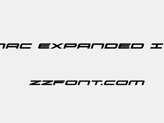 Oramac Expanded Italic