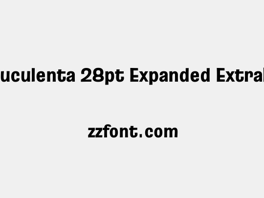 Truculenta 28pt Expanded ExtraBold