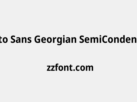 Noto Sans Georgian SemiCondensed