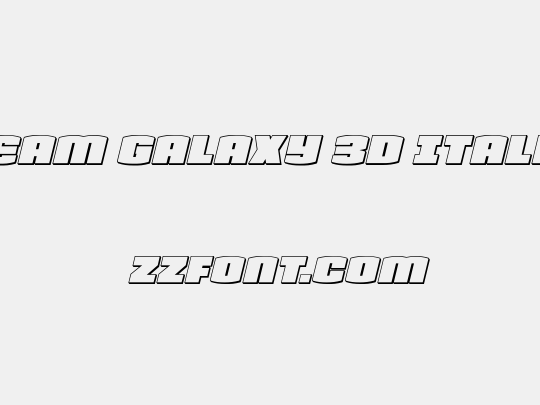Team Galaxy 3D Italic