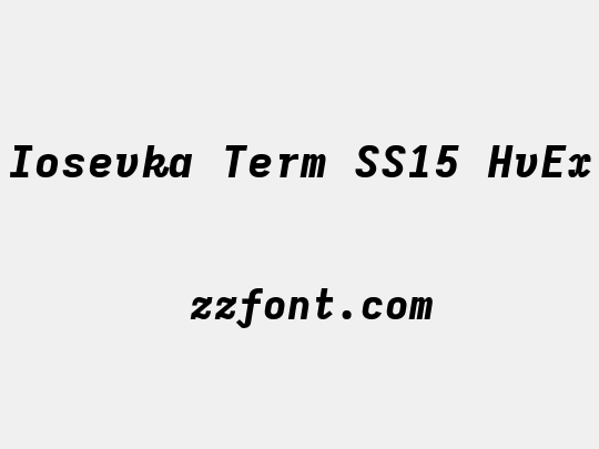 Iosevka Term SS15 HvEx