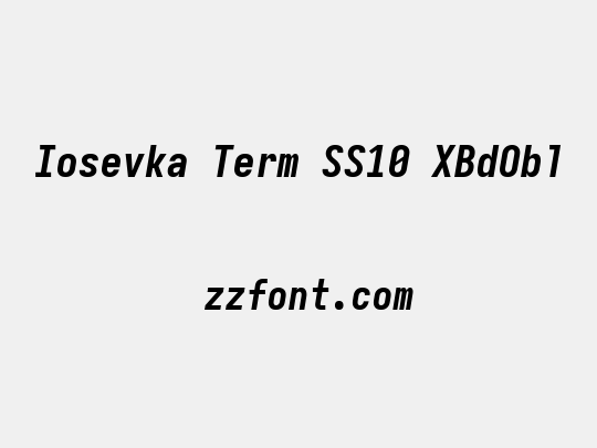 Iosevka Term SS10 XBdObl
