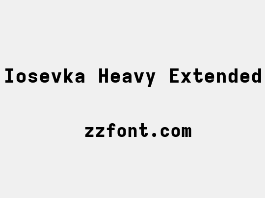 Iosevka Heavy Extended