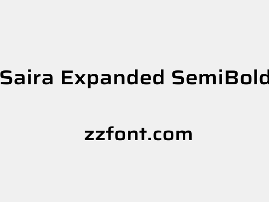 Saira Expanded SemiBold