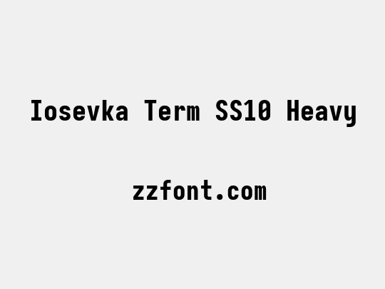 Iosevka Term SS10 Heavy