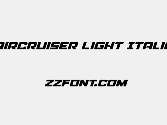 Aircruiser Light Italic