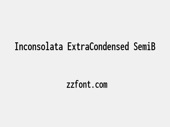Inconsolata ExtraCondensed SemiBold