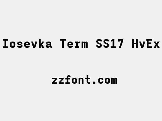 Iosevka Term SS17 HvEx