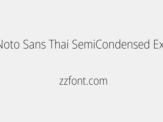 Noto Sans Thai SemiCondensed ExtraLight