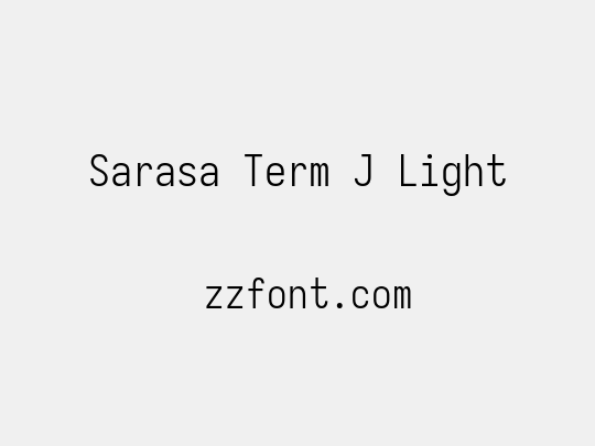 Sarasa Term J Light