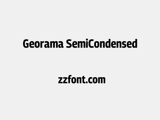 Georama SemiCondensed