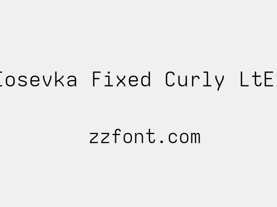 Iosevka Fixed Curly LtEx