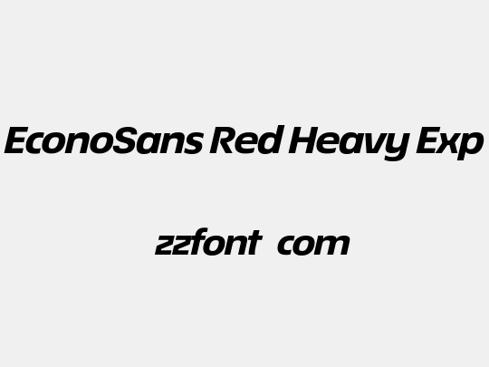 EconoSans Red Heavy Exp