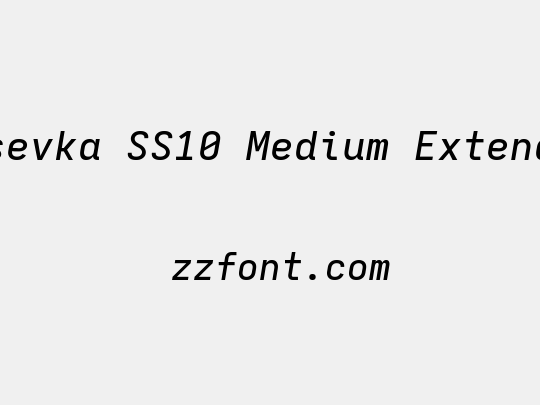 Iosevka SS10 Medium Extended