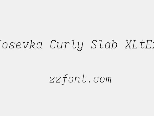 Iosevka Curly Slab XLtEx