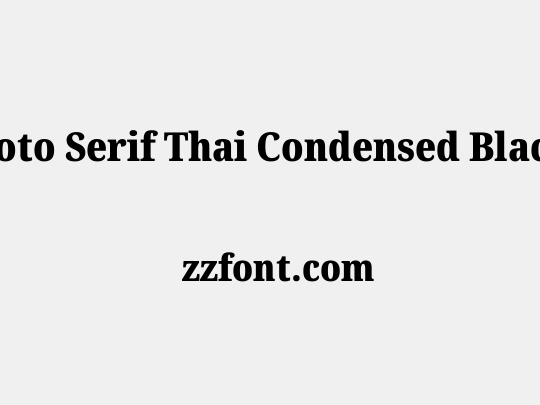 Noto Serif Thai Condensed Black